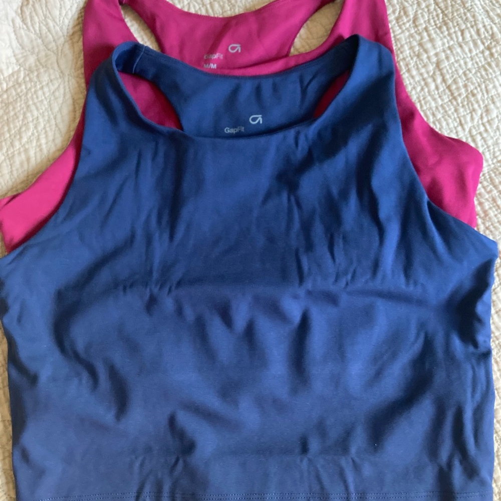 GAP Blue and Pink Active Tank Tops/Longlinebras